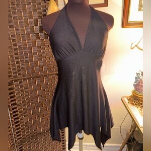 Y2K Vintage Black Halter Top